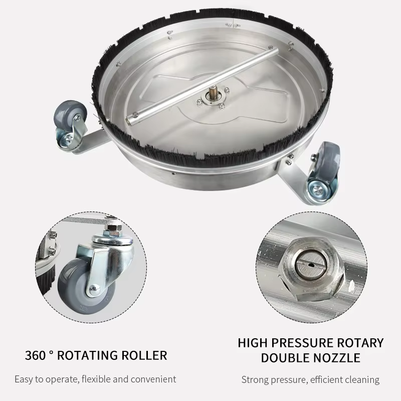 SPS 4000PSI 20 Inch Stainless Steel Rotary Pressure Washer Flat Surface Cleaner With 2 Extension Wands Set manufacture