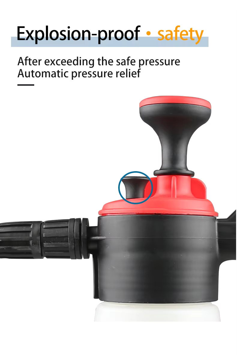 SPS 2L Plastic Portable Watering Plant Hand Pump Transparent Foam Spray Cannon Car Washing manufacture