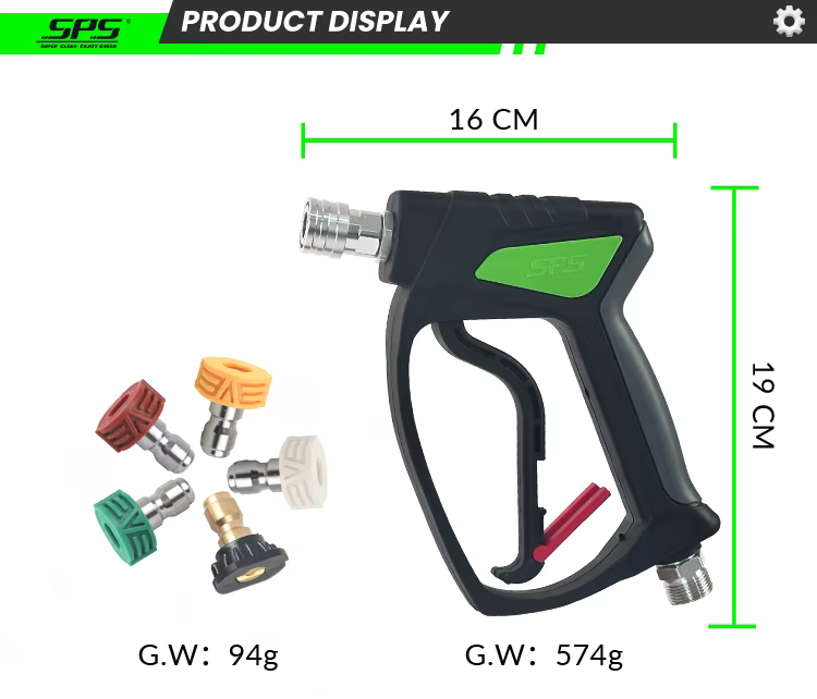 5000PSI Pressure Washer Water Gun Portable High Pressure Car Washing Short Gun Ceramic Valve Commerical Car Wash Spraying Gun supplier
