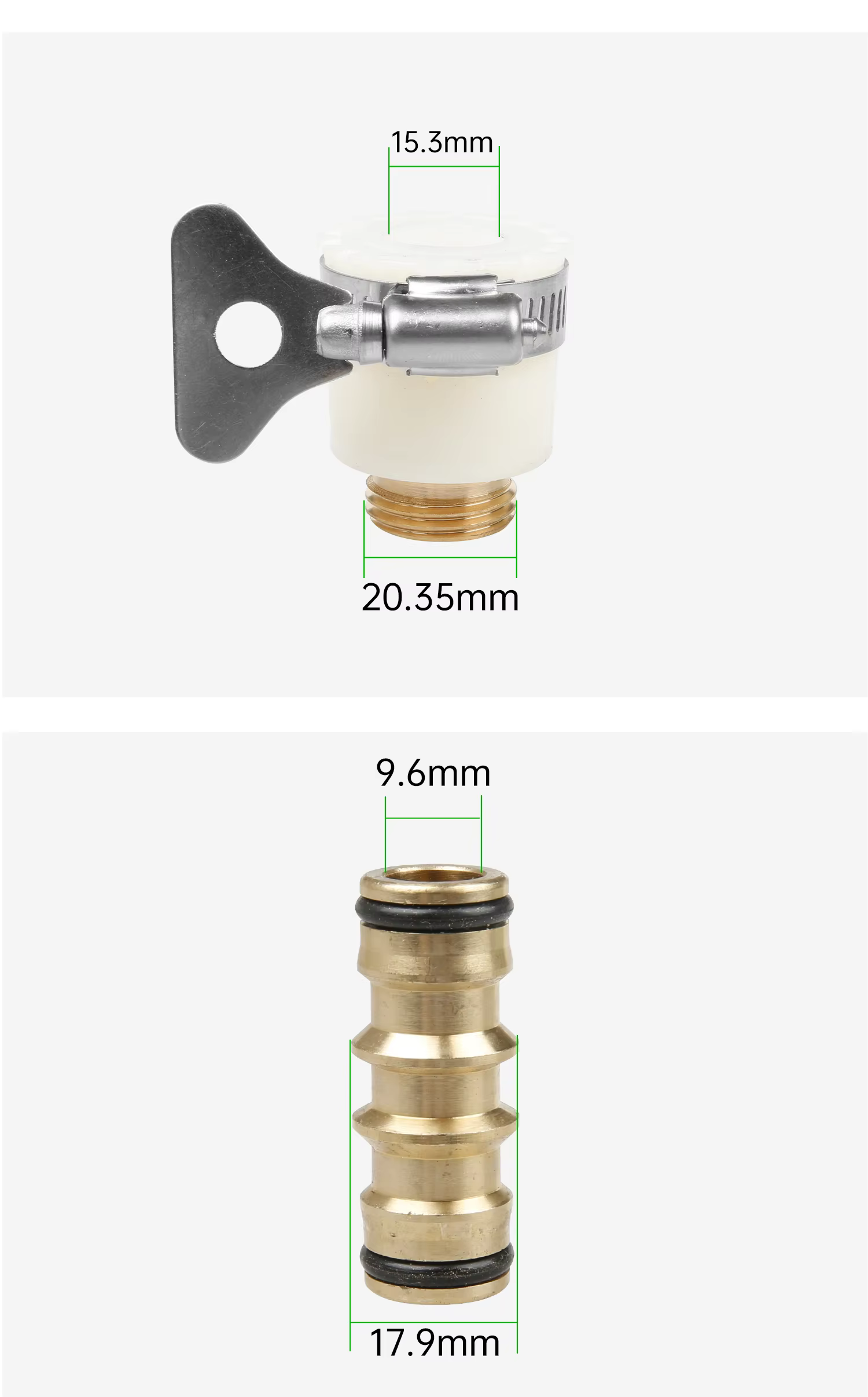 SPS Pure Brass Detachable Double Head Connection Four British Cents Six British Cents Water Hose Joint Kit factory