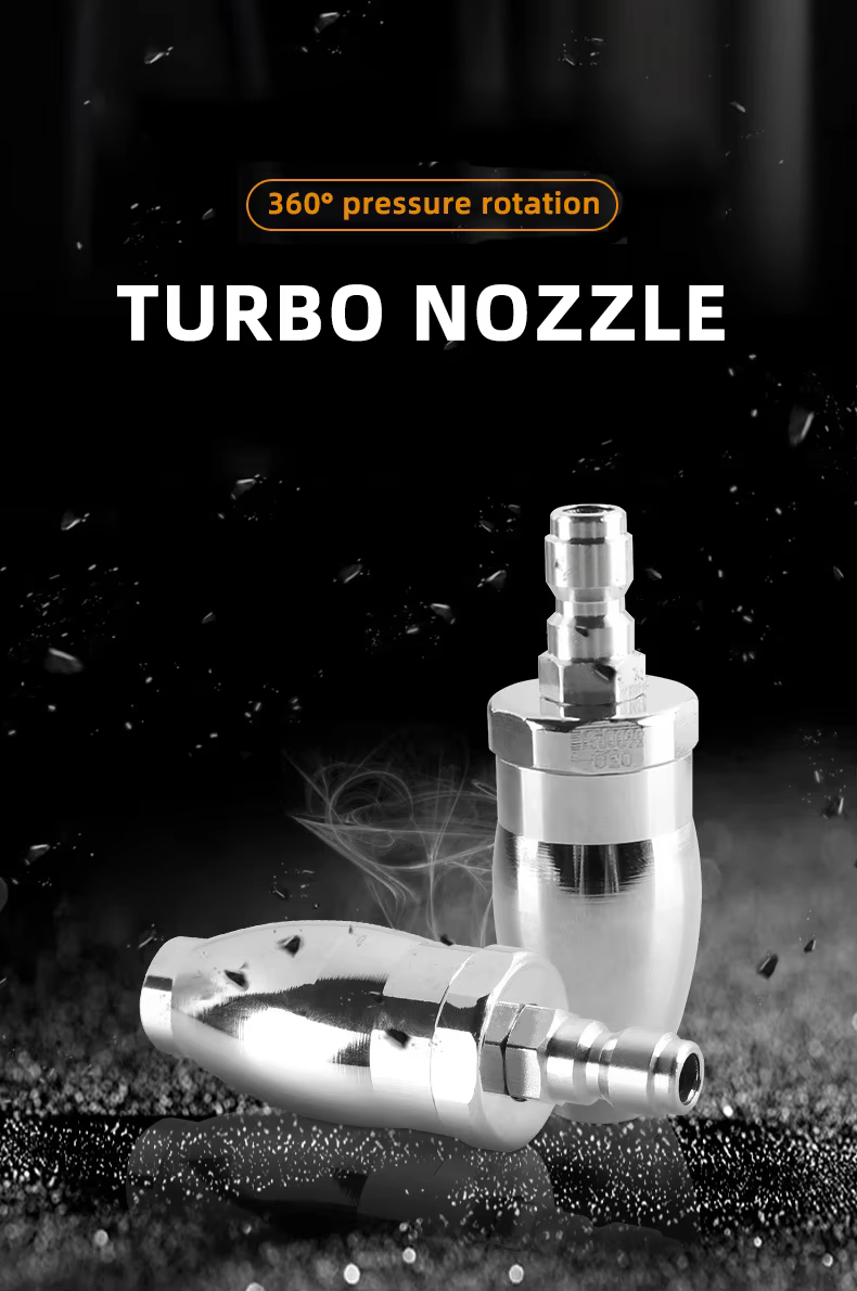 SPS 3600 PSI 5 Color Nozzle Tips 360 Degrees Wear-resistant High Pressure Water Spray Rotating Plating Turbo Nozzles supplier