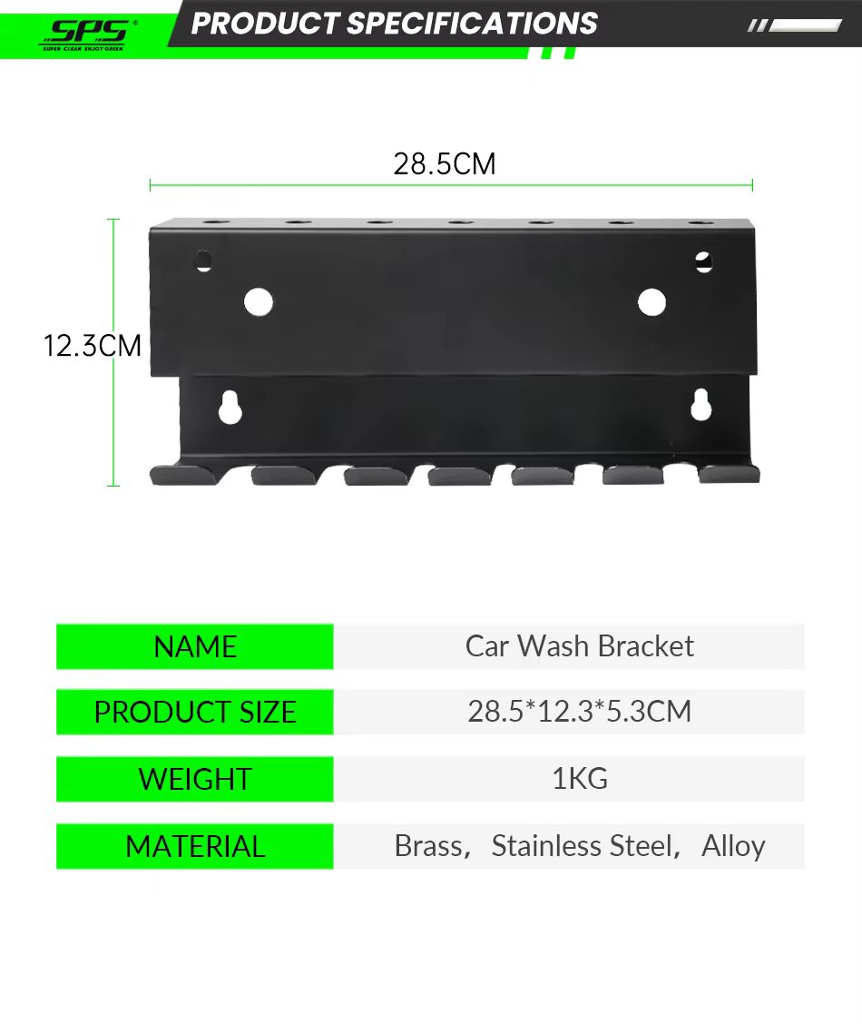 High Pressure Water Gun 1/4'' Metal Wall Mount Foam Cannon Holder Organizer for Car Wash Wand/Nozzle details
