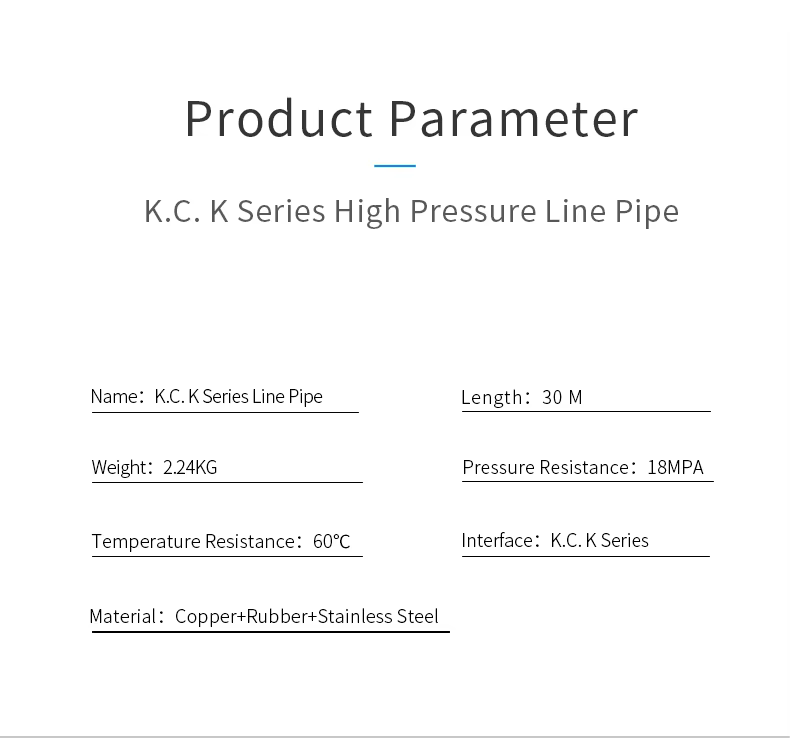 SPS 18 MPA 100FT K Series High Pressure Line Pipe Sewer Jet Nozzle Washer Hose factory