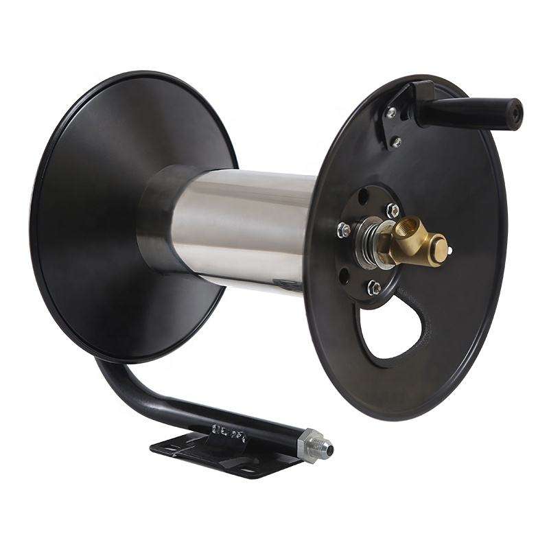 SPS 5000PSI 200FT High Pressure Manual Washer Crank Hose Reel With Swivel Arm, Mounting Bracket and Heavy Duty Steel