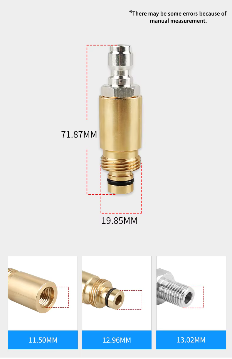 1/4 Inch Male Female Thread,High Pressure Washer Brass Coupler Fitting details