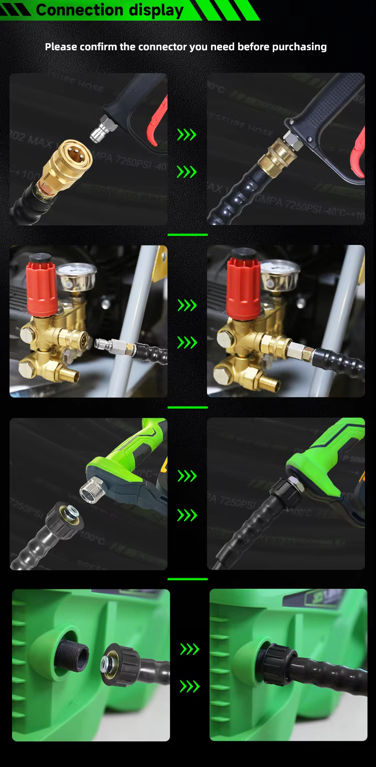 High Quality 280Bar 4060PSI Industrial Hydraulic Steel Wire Braided Flexible Rubber Pressure Washer Machine Hoses Reel manufacture