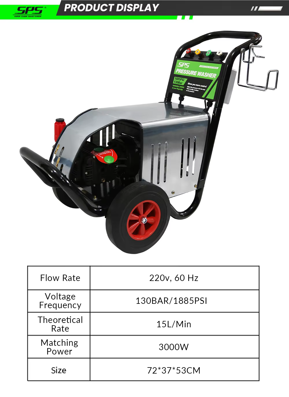 Commercial 3KW Portable Electric Hand Water Car Washer Machine High Pressure Washer Machine With Copper Pump for Removing Rust details