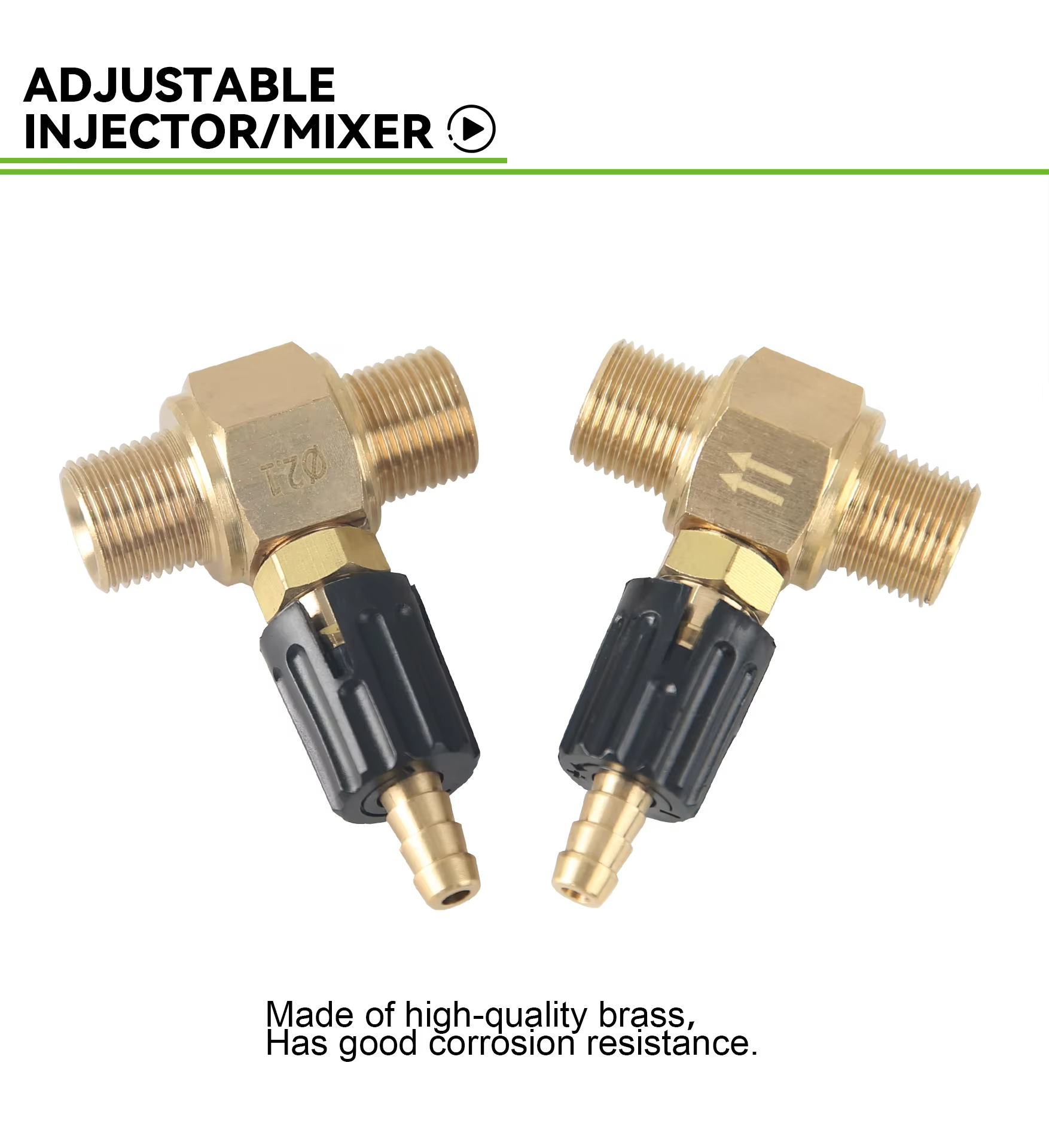 4000 PSI Adjustable Chemical Injector for Pressure Washer 3/8 Male Pressure Soap Injector Detergent Injector - 2.1mm Orifice supplier