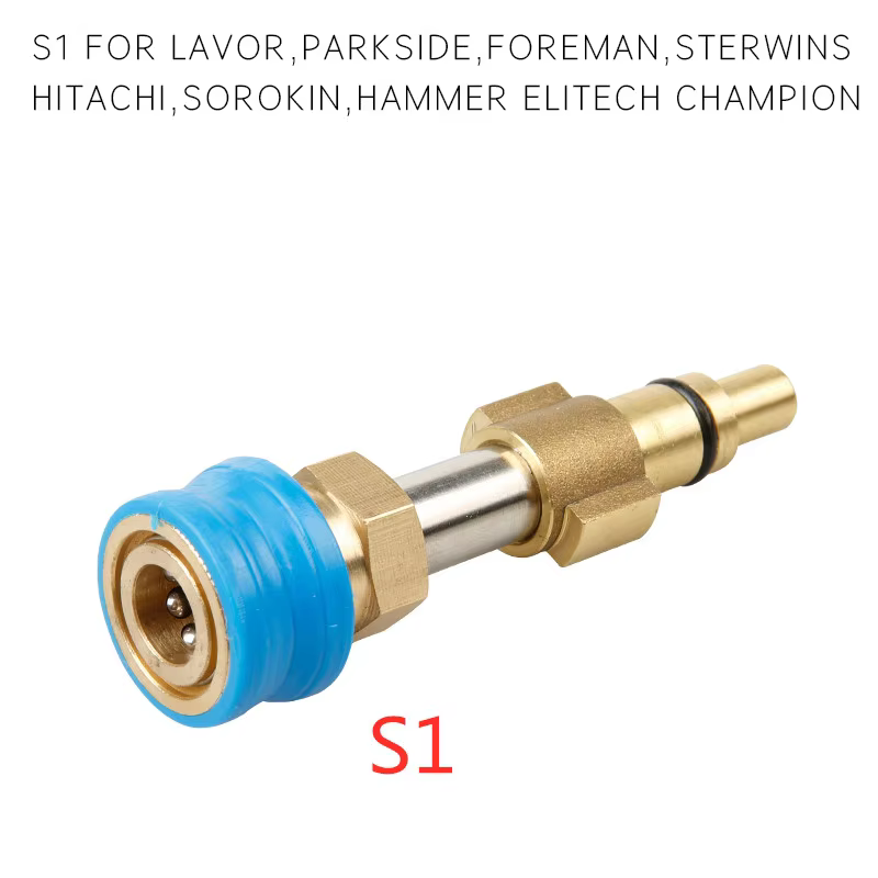 High Pressure Car Washer Accessories 1/4'' Quick Connector Snow Foam Lance Cannon Adapter factory