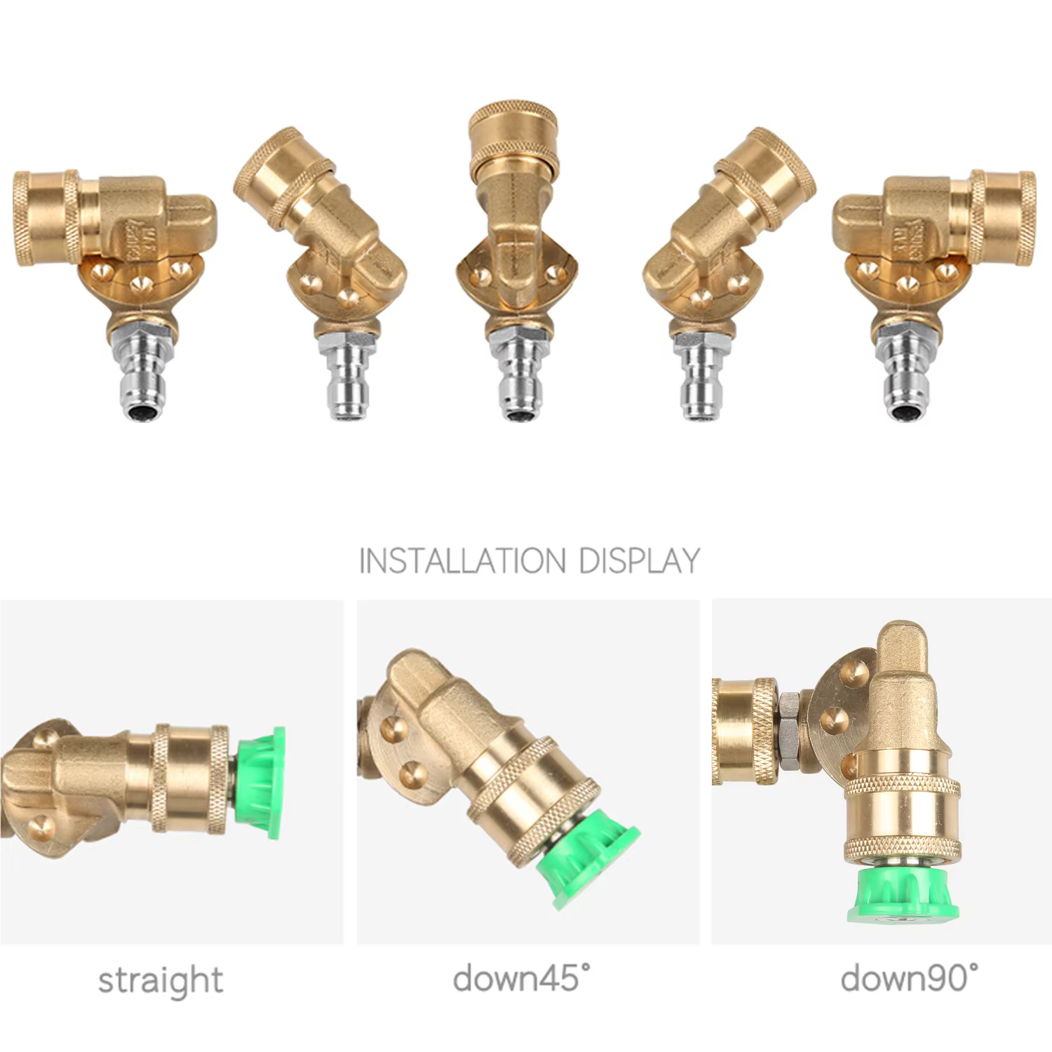 SPS 180 Degree Pressure Washer Nozzle Tips Quick Connecting Pivoting Adapter Coupler Rotating Nozzle for High Pressure Washer manufacture
