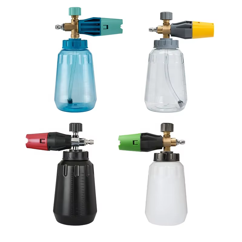 SPS Hot Sale Car Wash Transparent Snow Foam Cannon Car Cleaning Red Black Yellow Green Blue Foam Nozzle Spray PA Foam Lance supplier