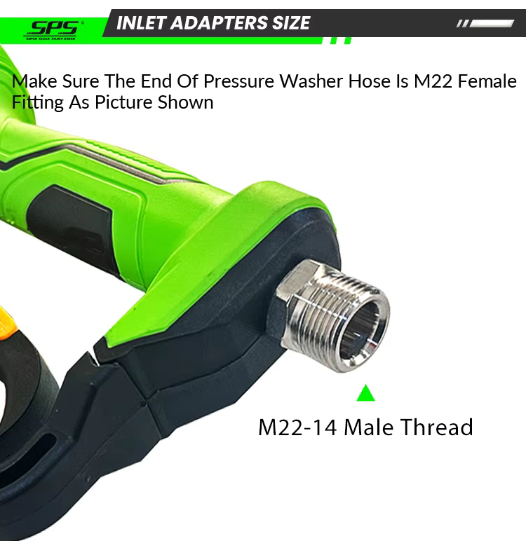 SPS 5000PSI High Pressure Gun Industrial Spray Water Pressure Washer Gun with Five Color Nozzle Water Gun for Car Washing supplier
