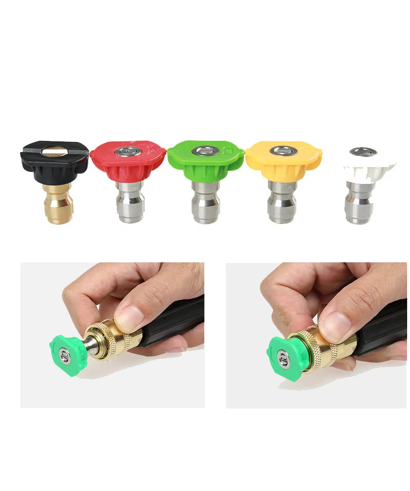 SPS Quick Connect 7 Rotation Angles Pivoting Coupler Pressure Washer Accessories With 5 Color Nozzles supplier