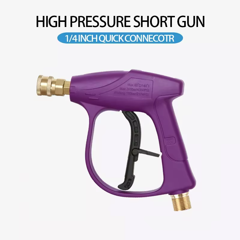 SPS High Pressure Carwash Equipment Purple Water Short Spray Gun Pressure Washer Parts Power Carwash Gun factory