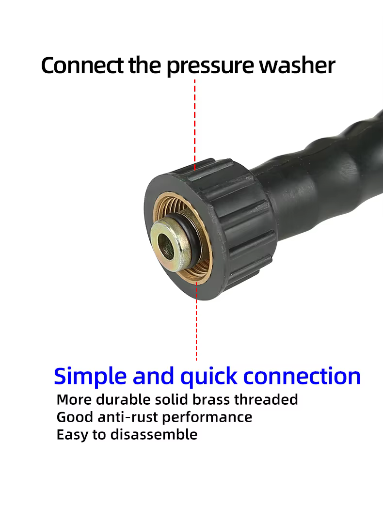 SPS 26FT 4000 PSI 276 BAR High Pressure Washer Hose Rubber Hose Quick Connector M22-14 supplier