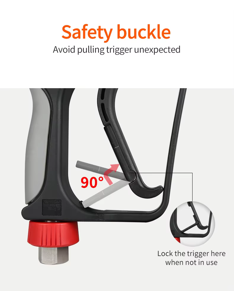 SPS 5000PSI 350BAR Solid Brass High Pressure Washer Gun Car Wash Water Gun Industrial Cleaning Machine Trigger Swivel Fitting supplier