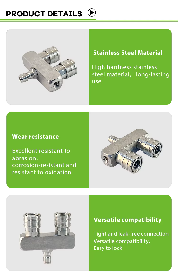 Stainless Steels High Pressure Spray Gun Y-Type Dual Nozzles Spraying Dual-Head Extended Nozzle Adapter Rod manufacture