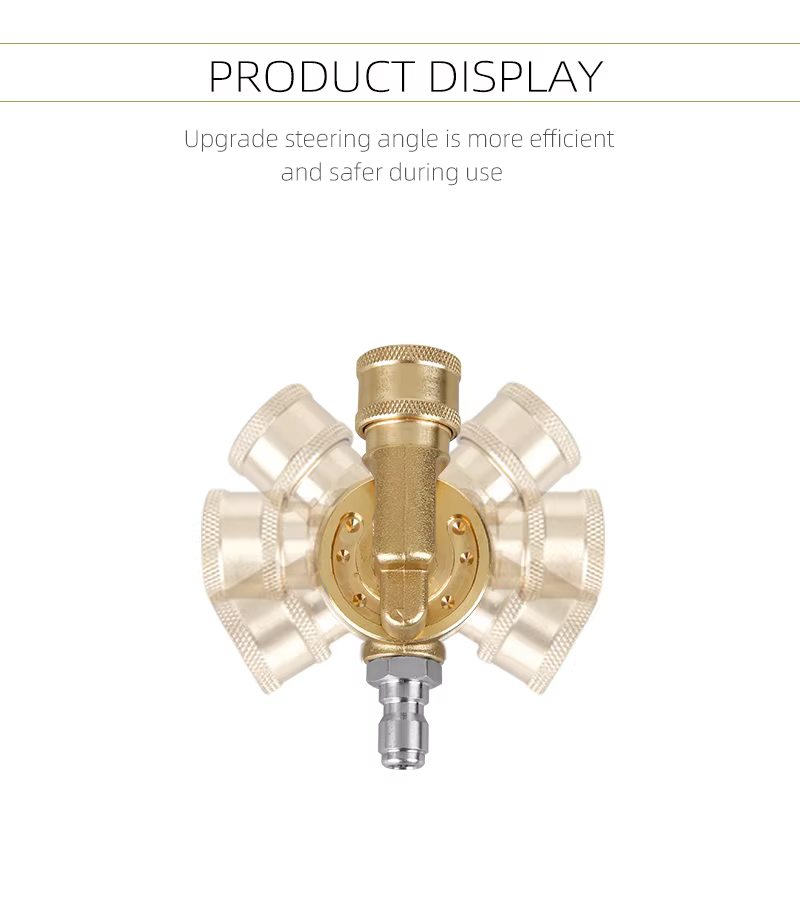 SPS Quick Connect 7 Rotation Angles Pivoting Coupler Pressure Washer Accessories With 5 Color Nozzles details