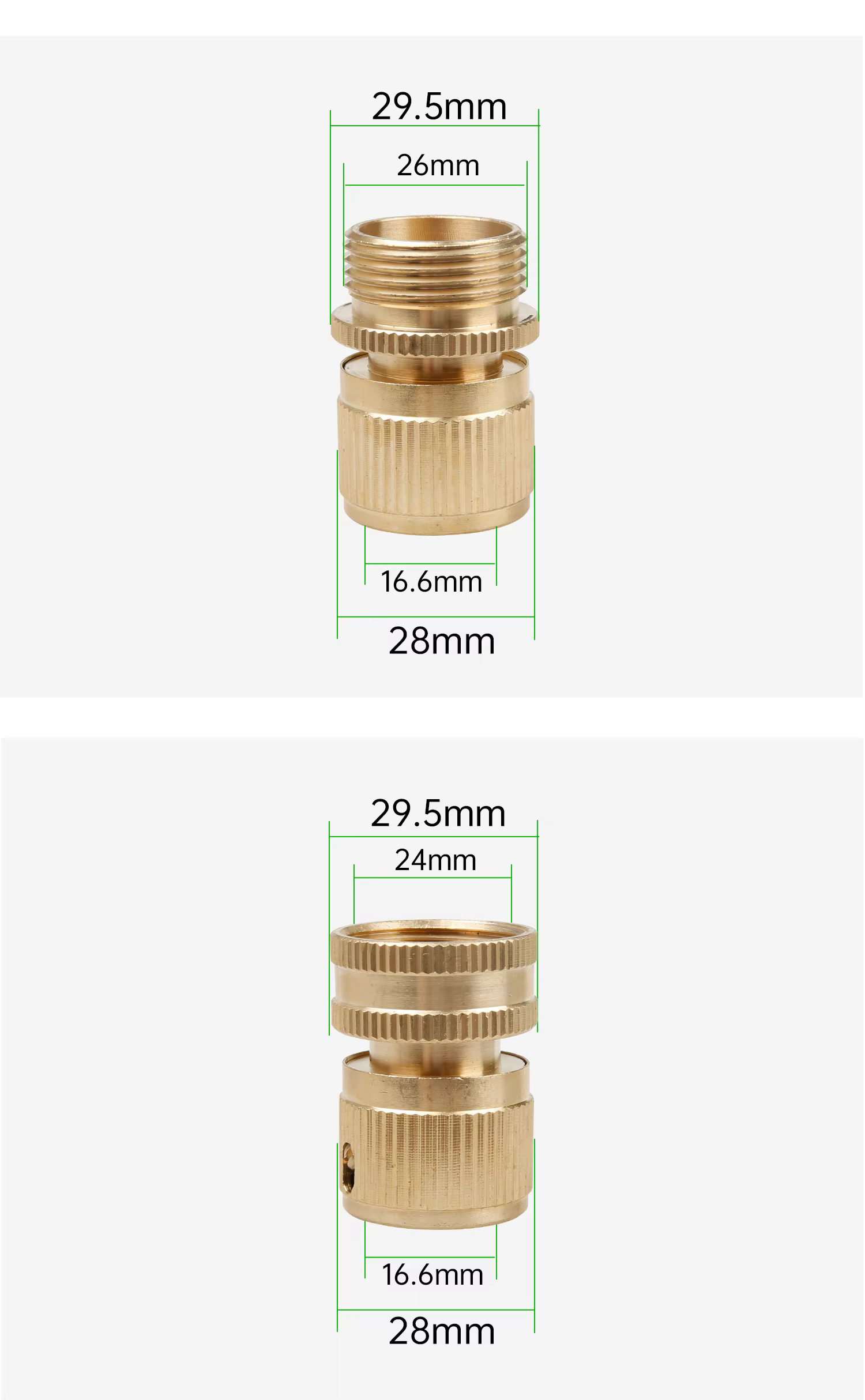 SPS Pure Brass Detachable Double Head Connection Four British Cents Six British Cents Water Hose Joint Kit factory