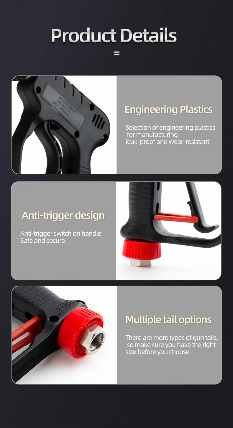 SPS High Pressure Washers Car Wash Foam Spray Gun Snow Foam Cannon Lance Trigger Short Gun factory