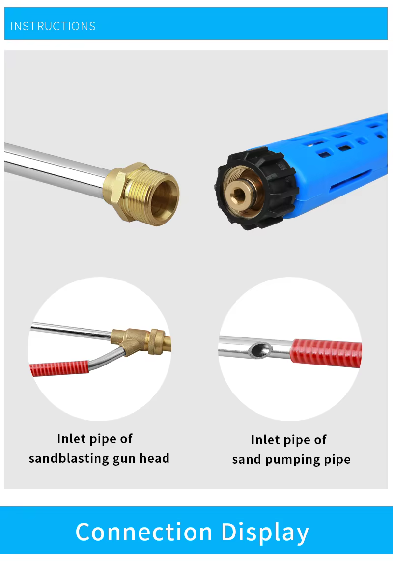 SPS 5000 PSI Long Sand Blaster Gun Attachment Commercial Pressure Washer Sandblasting Kit supplier