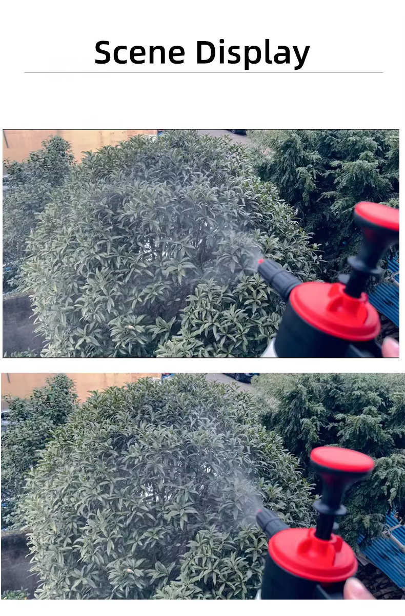 SPS 2L Plastic Portable Watering Plant Hand Pump Transparent Foam Spray Cannon Car Washing details