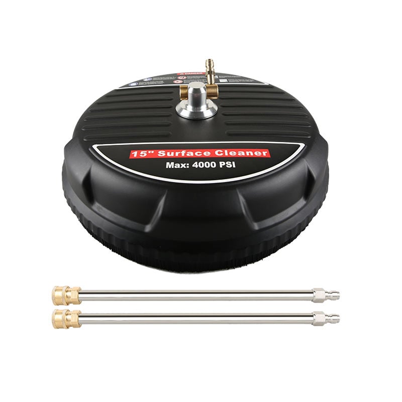  SPS 4000PSI Rotatable High Pressure Surface Cleaner Kit 15 Inch Ground Cleaner With Extension Wands
