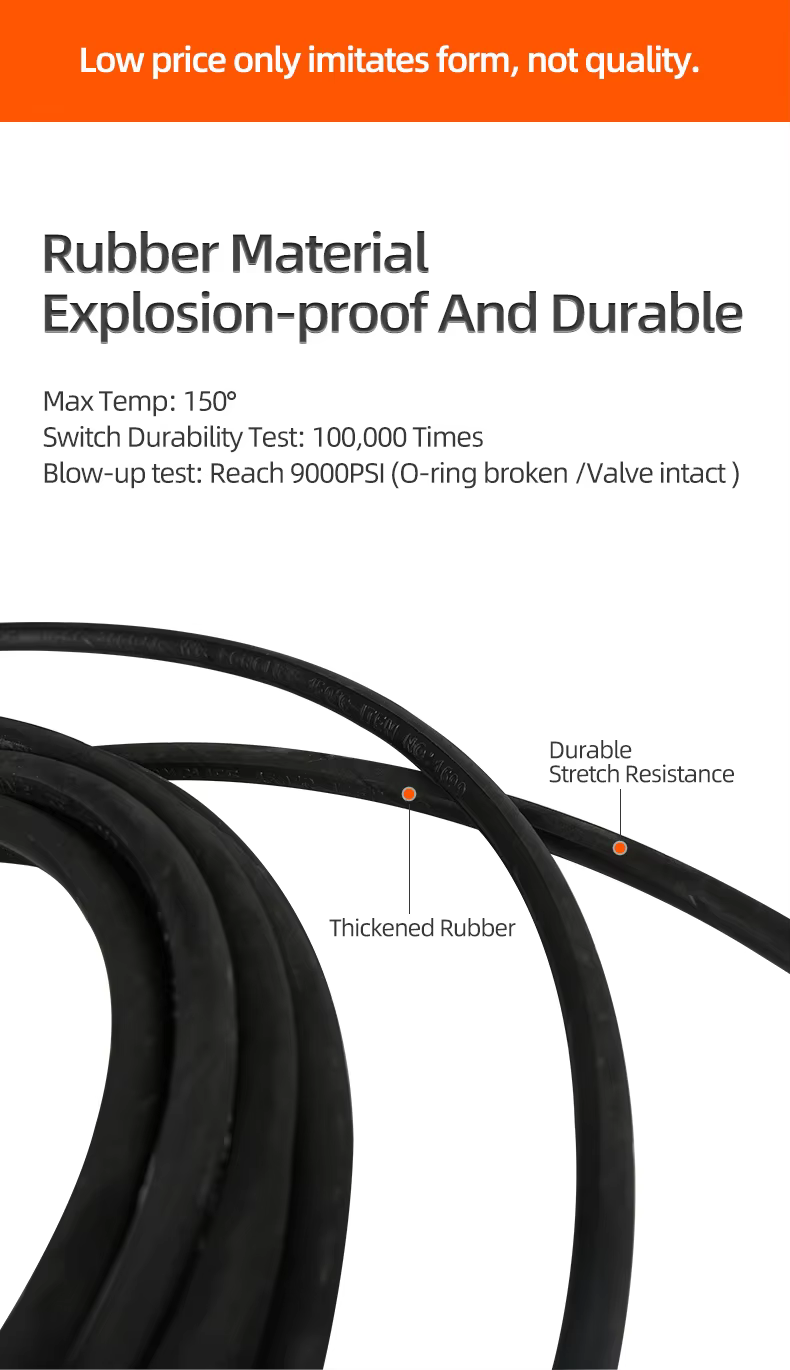 SPS 32FT 4351PSI 300Bar 1 Layer Steel Hose Adapter Brass M22-14mm High Pressure Washer Hose Explosion Proof Rubber Hose supplier