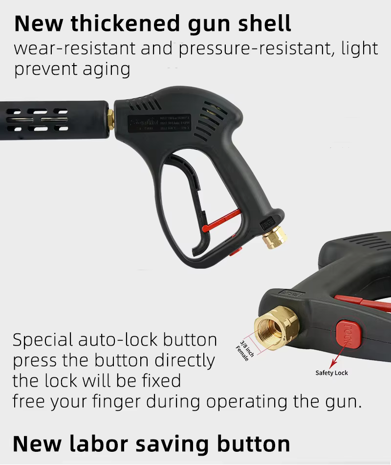 SPS Car Cleaning Gun With Extension Wand and Nozzles High Pressure Car Wash Water Spray Gun Car Washing supplier