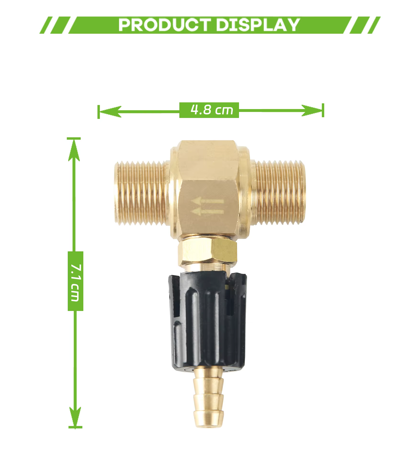 4000 PSI Adjustable Chemical Injector for Pressure Washer 3/8 Male Pressure Soap Injector Detergent Injector - 2.1mm Orifice details