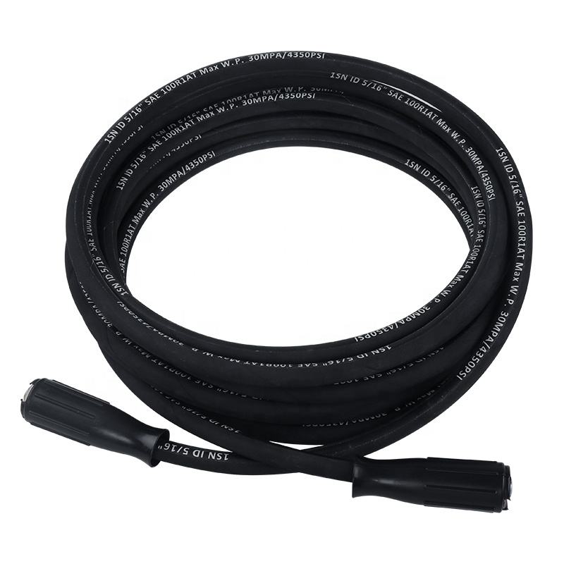 SPS 5/16 Inch 33 FT 4350 PSI 30 MPA High Pressure Rubber Hose Copper Stainless Steel High Pressure Cleaning Hose