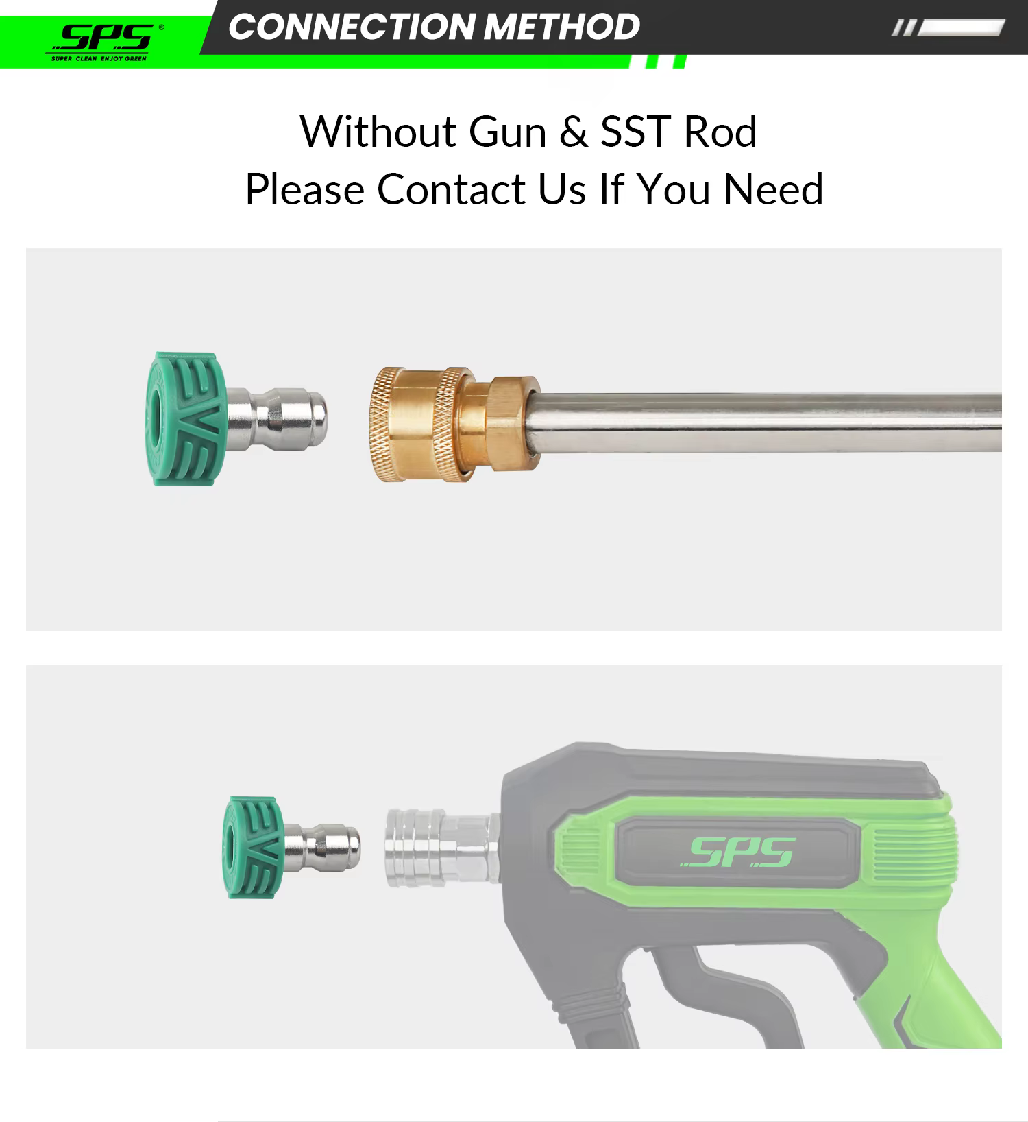 SPS 1/4" Quick Connect 5 Color SS High Quality Nozzle with 8-Shaped Flow Guide Ring  Stainless Steel High Pressure Washer Nozzle Car Wash Tips Wholesale Chinese Supplier OEM & Custom Available  manufacture