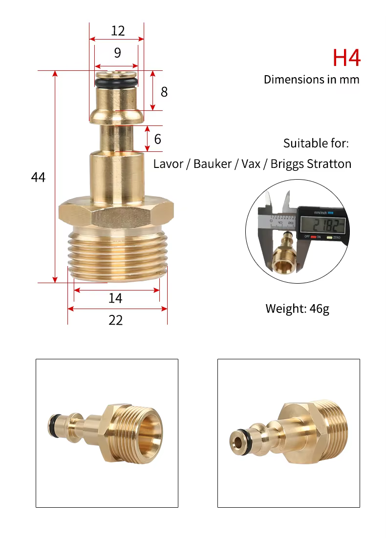SPS M22-14 H Series Pure Copper Hose Joint Quick Release Fitting Suitable for Bosch supplier