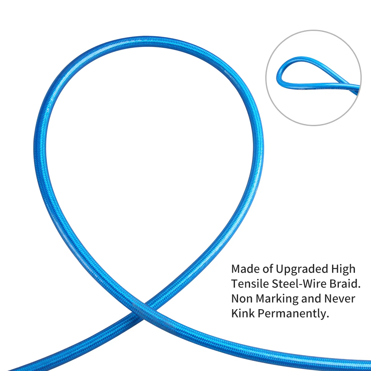100 FT 3000PSI SteeI Wire Braid Hose High Pressure Washer Hose B.P 8700PSI Sewer Cleaning Jetting Hose Jetter Kit factory