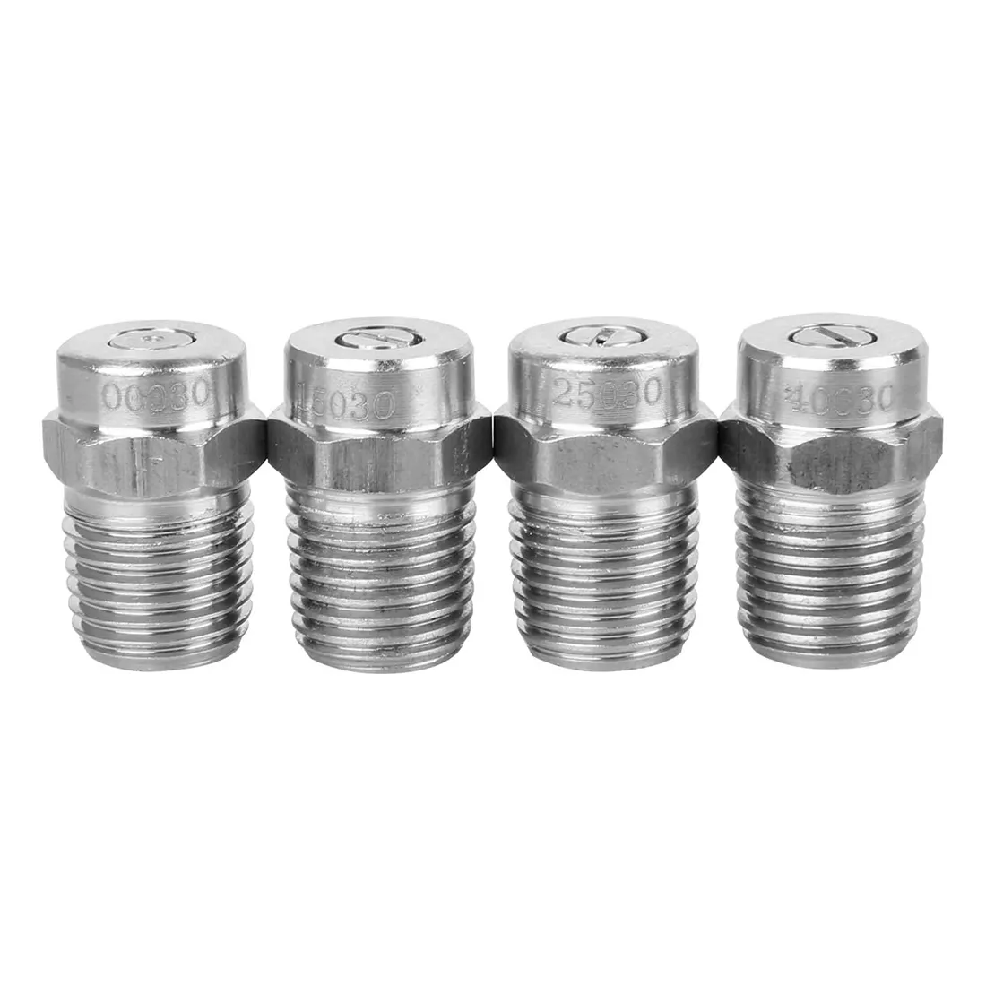 SPS 1/4''Male NPT Industrial Flat Fan Universal Water High Pressure Washer 4 Jetting Nozzle Tips Kit