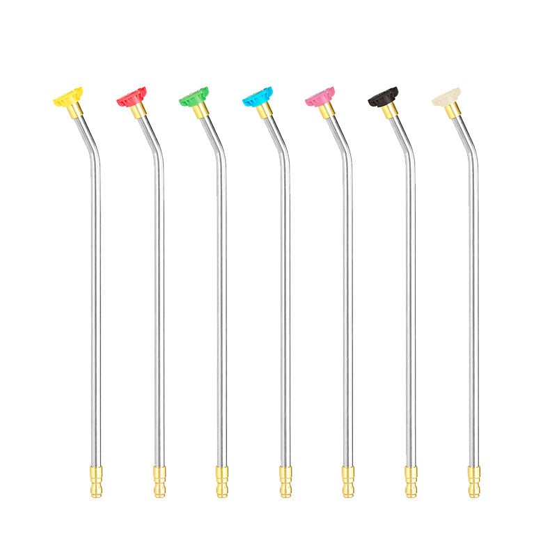 1/4 Quick Connect 30 Degrees Extension Curved Rod Pressure Washer Gutter Cleaning Attachment Wand