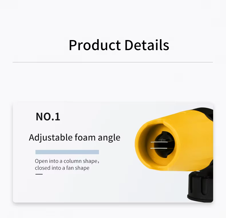 SPS Hot Sale Car Wash Transparent Snow Foam Cannon Car Cleaning Red Black Yellow Green Blue Foam Nozzle Spray PA Foam Lance details