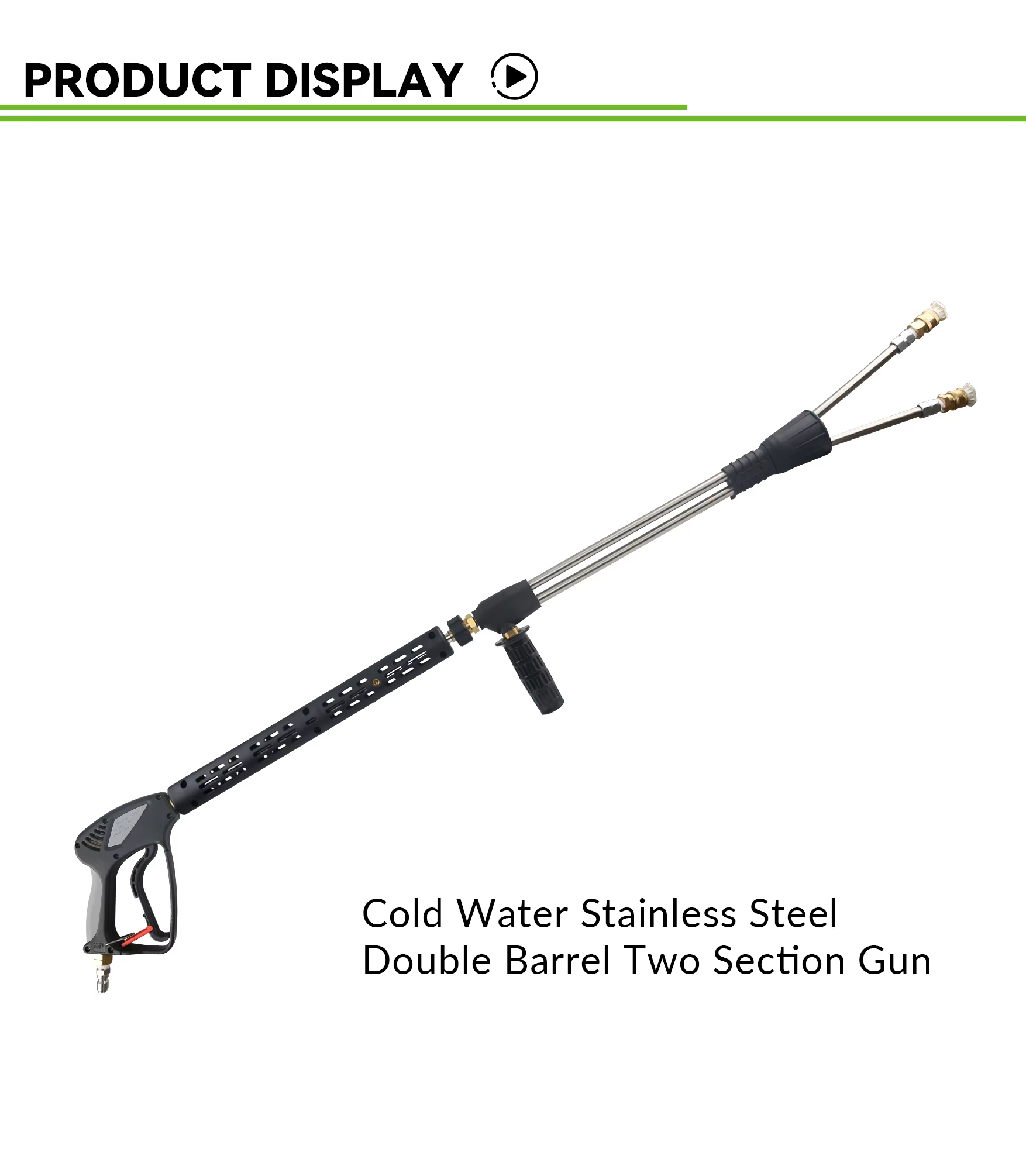 350Bar 5000PSI Commercial Pressure Washer Long Gun Kit Cold Water Dual Extension Wand 304 SS Dual Rod 1/4 QC Socket factory