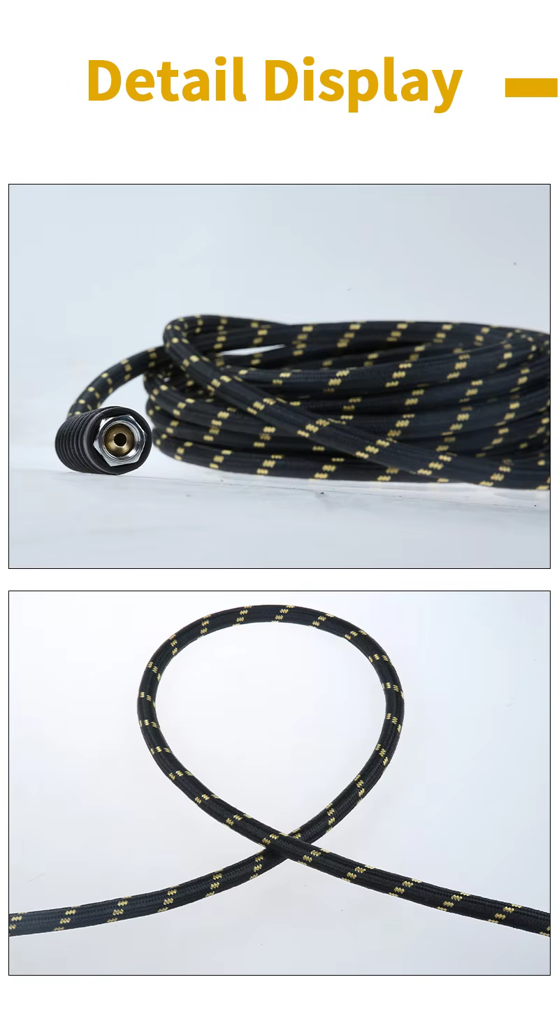 SPS 33FT Black High Temperature Steam Hose 10M High Pressure Car Washer Hose Steam Cleaners Water Hose supplier