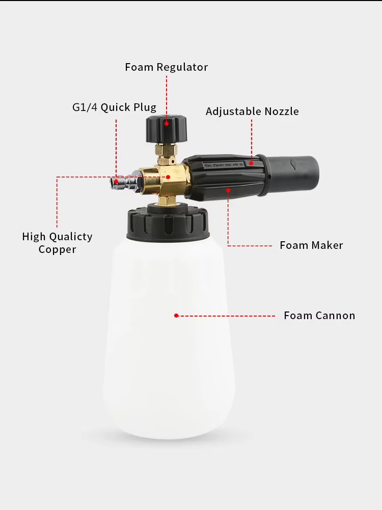 SPS 5000 PSI High Pressure Snow Foam Lance Car Wash Shampoo Cleaning Foam details