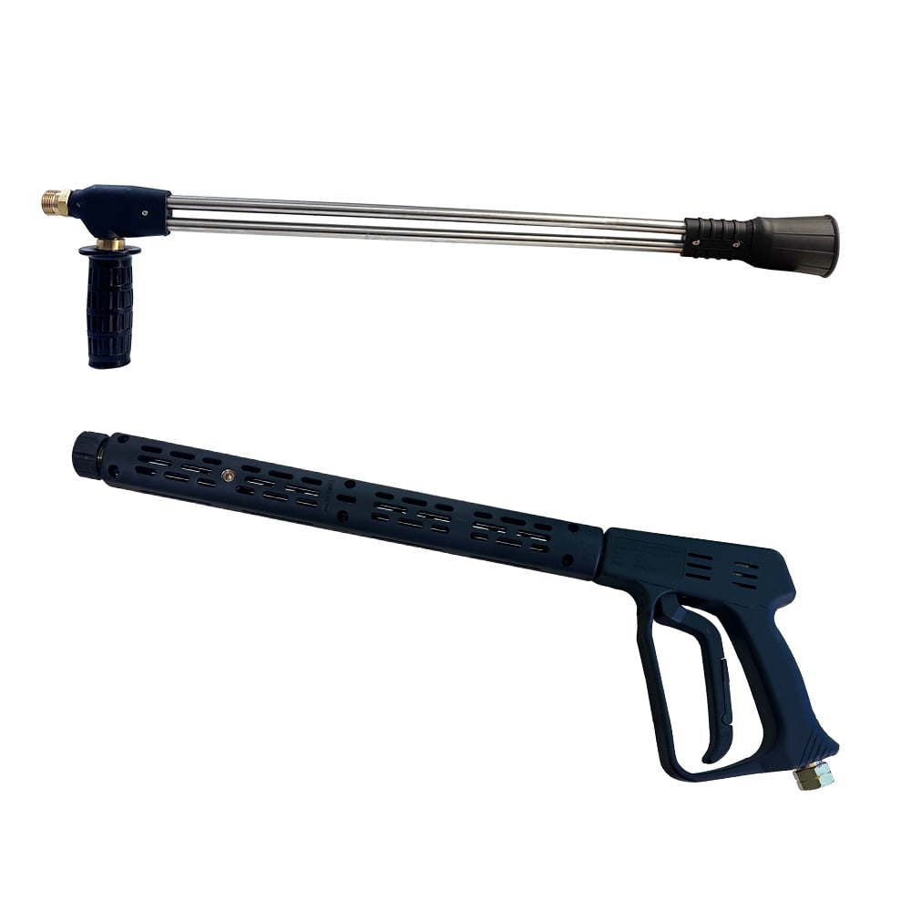 300Bar 4500PSI Commercial Pressure Washer Long Gun Kit Cold Water Dual Extension Wand High Pressure Washer Gun Power Jet Washing Gun With Assist Handle