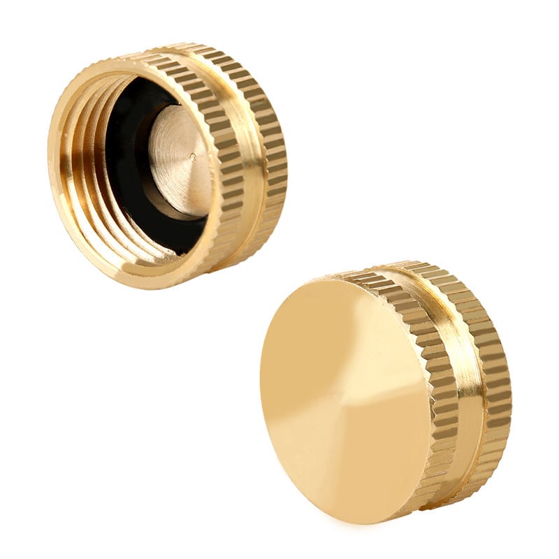 3/4 Inch, 4-Pack with Extra 12 Washers Garden Hose Female End Cap High Pressure Washer Car Washing
