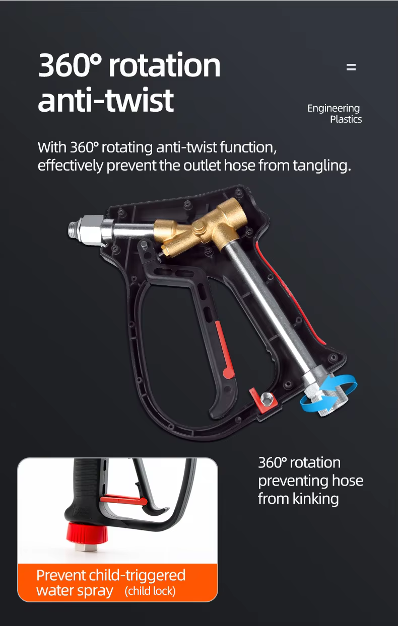 SPS 5000 PSI 350 BAR High Pressure Washer Gun Car Washing Cleaning Washer With Extension Wand manufacture