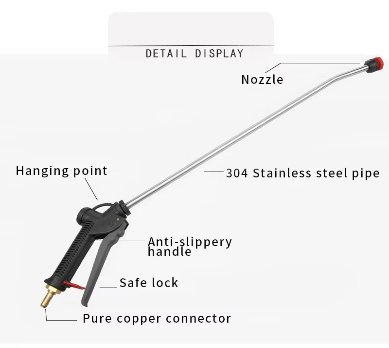 SPS ODM Water Spray Gun High Pressure Wax Liquid Car Washer Long Gun Portable for Chemical Liquid Spray Gun manufacture