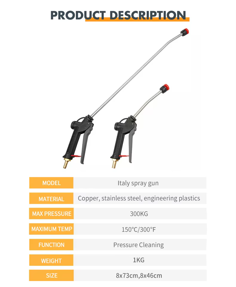 SPS Pressure Washer Car Wash Foam Gun Water Wax Gun with Spray Long Nozzle factory