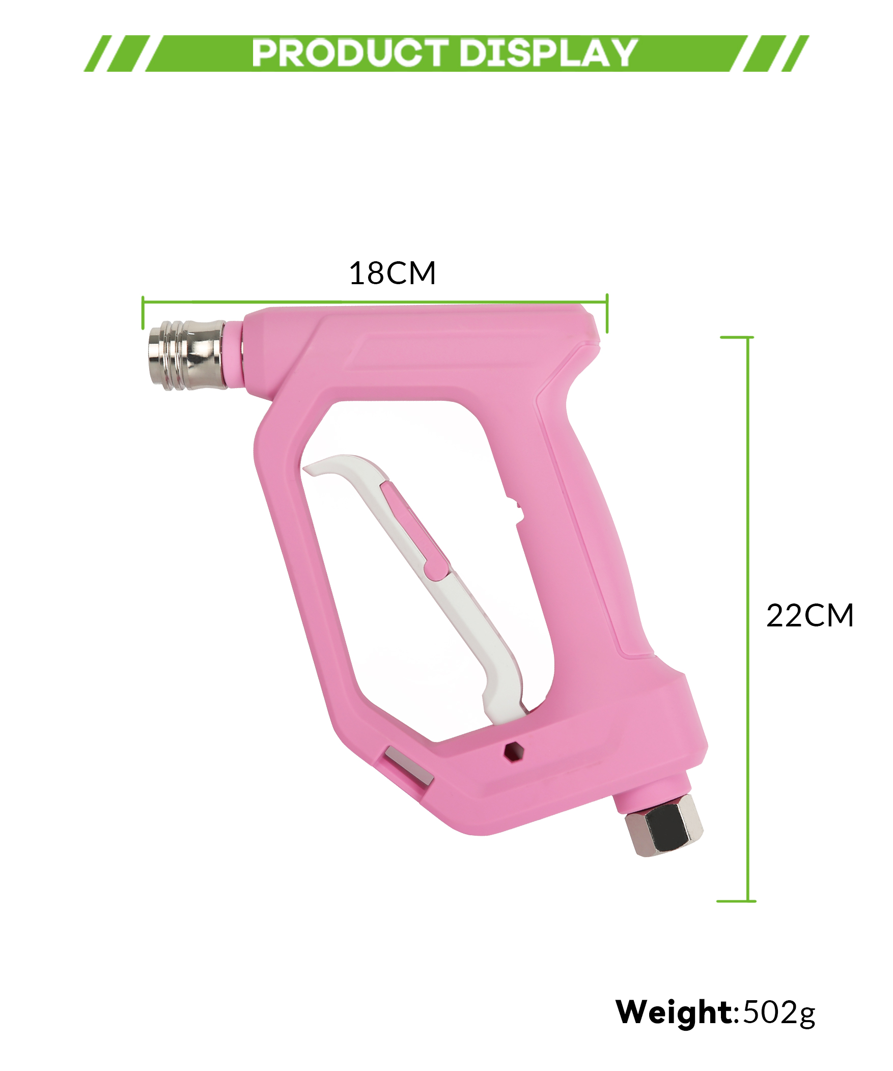 SPS 304 Stainless Steel 4000PSI Heavy Duty Brass Water Spray Gun Leak Proof Auto Lock Quick Connector Pressure Gun for Car Wash factory