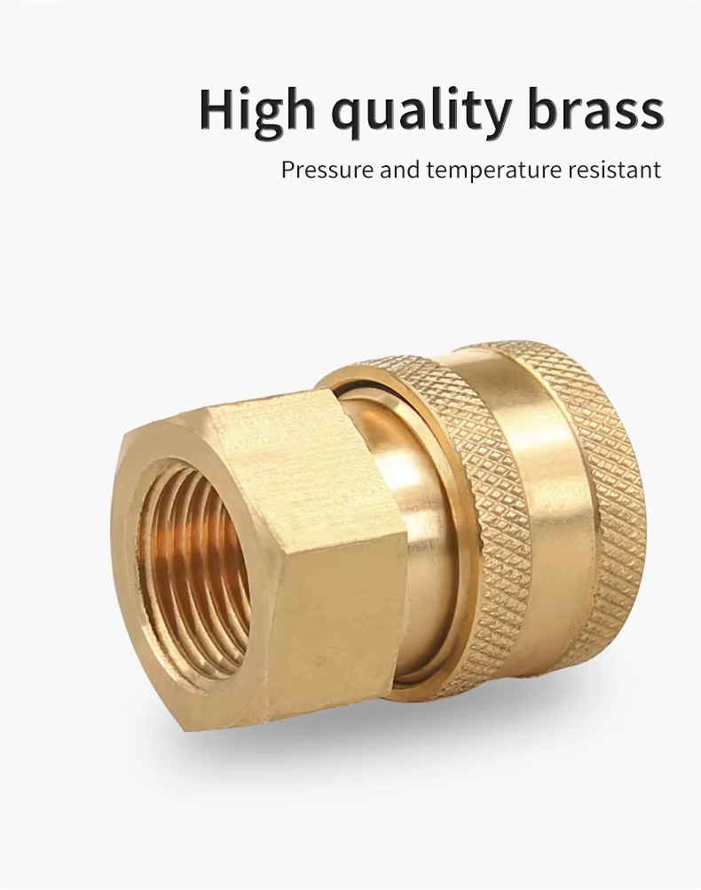 SPS 1/2 Inch NPT Quick Coupling Brass Quick Connector Pressure Washer Fitting Adapter Quick Couple details