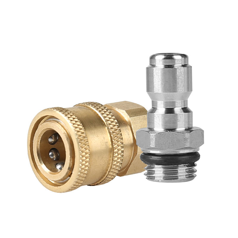 SPS G 1/4 Quick Plug Quick Coupling Stainless Steel Copper High Pressure Washer Car Wash Copper Fitting
