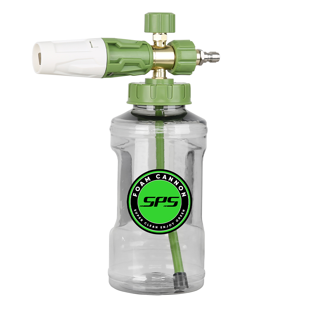 1L Green Snow Foam Lance Adjustable Foam Cannon Foam Gun Pressure Washer Jet Wash Foam Dispenser Car Washing Foam Generator Soap Foam Blaster with Transparent Bottle 1/4 Inch Quick Connector Wholesale Chinese Supplier OEM & Custom Available