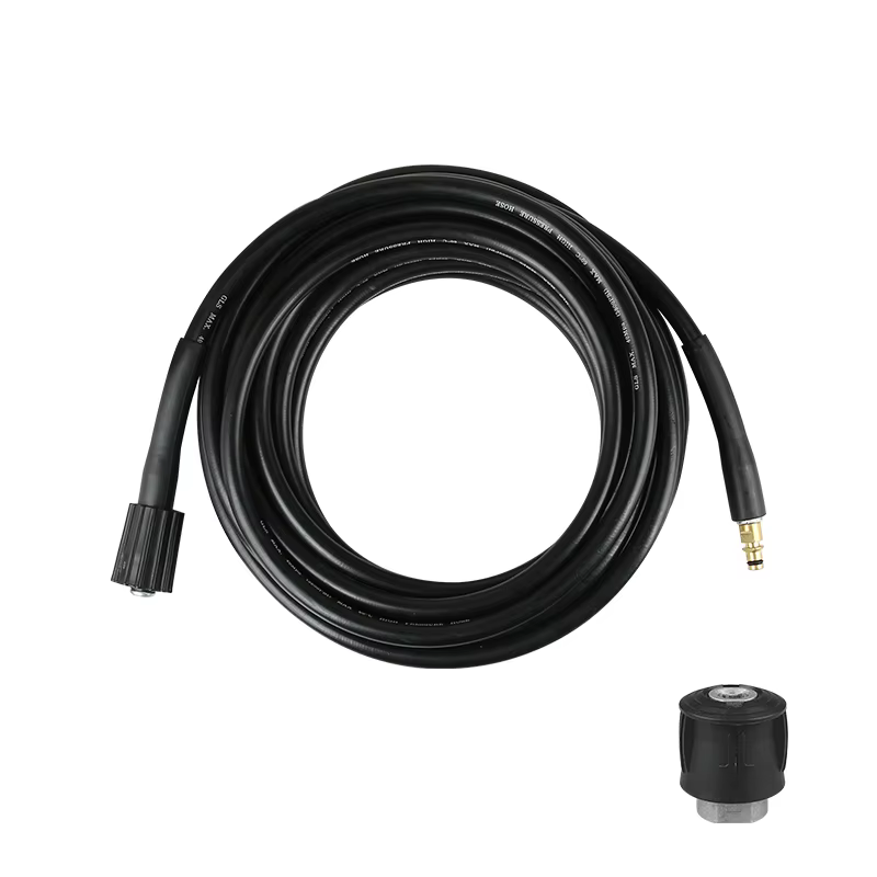 SPS 32FT 5000 PSI 40 MPA High Pressure Washer Line Hose Rubber Black Hose Compressive and Torsion Resistant supplier